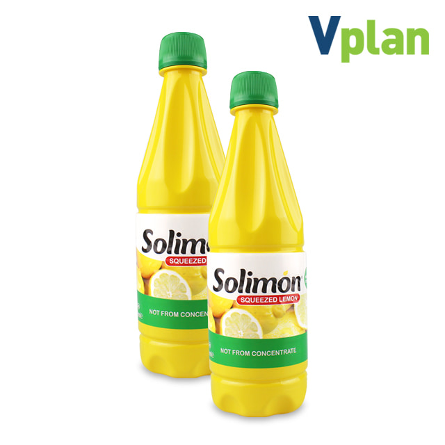 브이플랜 솔리몬 스퀴즈드 레몬즙 2병 1L 레몬 원액 차 물