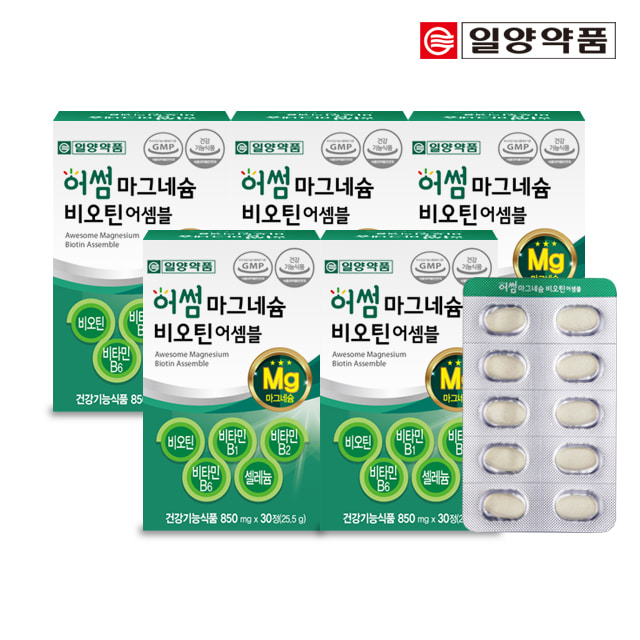 일양 어썸 마그네슘 비오틴 비타민B 어셈블 5박스 5개월분